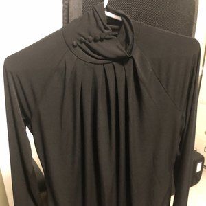 Black Polyester Turtleneck